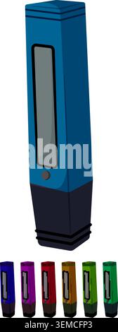 value ph meter color icon vector graphic Stock Vector