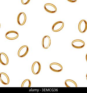 pattern round golden ring cartoon vector Stock Vector