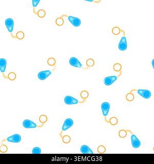 pattern blank ring keychain cartoon vector Stock Vector