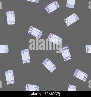 seamless pattern interior shower bathroom curtain cartoon vector Stock Vector