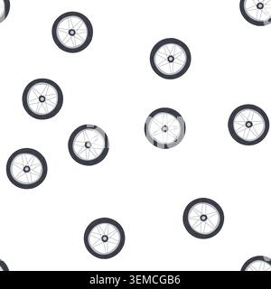 pattern ride wheel bike cartoon vector Stock Vector