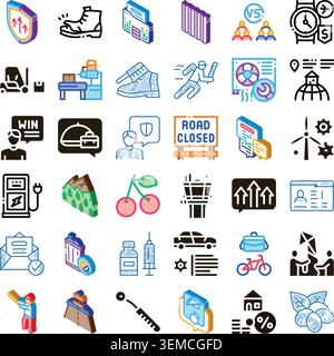 Collection of business, travel, and medical vectors Stock Vector