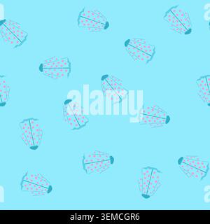 seamless pattern yellow rain jacket cartoon vector Stock Vector