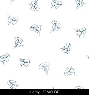 pattern crack broken glass cartoon vector Stock Vector
