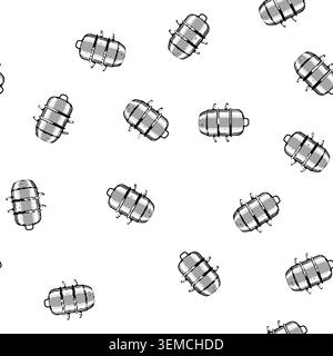 pattern cooking steamer pot cartoon vector Stock Vector