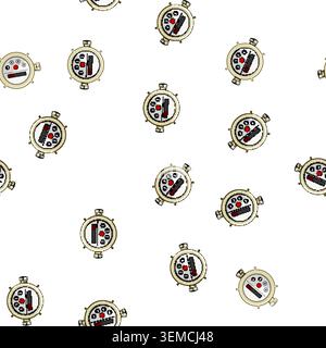 pattern utility water meter cartoon vector Stock Vector