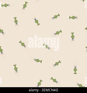 seamless pattern fire kerosene lamp cartoon vector Stock Vector