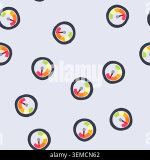 seamless pattern needle speedometer cartoon vector Stock Vector