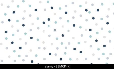Seamless tiny polka dot pattern with blue, gray, and beige tones on white background. Perfect for textiles, stationery, and digital wallpapers Stock Vector