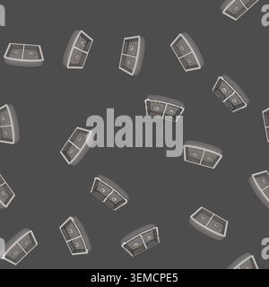 seamless pattern modern metal sink cartoon vector Stock Vector