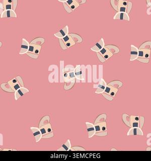 seamless pattern alignment cervical neck collar cartoon vector Stock Vector