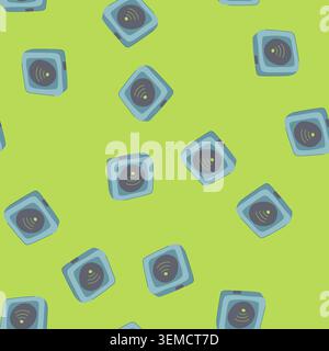 seamless pattern compact travel router cartoon vector Stock Vector