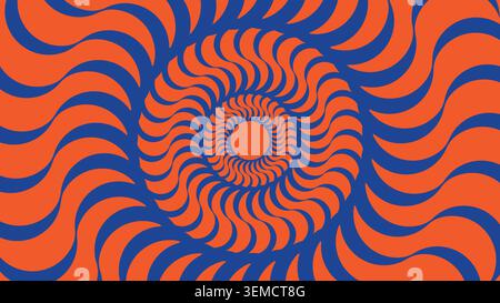 Abstract red spiral pattern with white curved lines forming a circular motion effect. Ideal for posters, digital art, backgrounds, branding concepts, and modern graphic projects Stock Vector