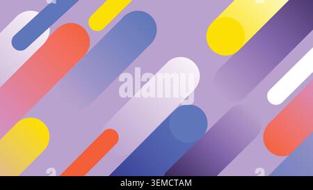 A smooth gradient motion background with colorful abstract shapes in a soft purple flow. Perfect for creative branding, modern presentations, web visuals, and trendy abstract art projects Stock Vector