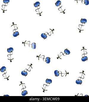 pattern steam garment steamer cartoon vector Stock Vector