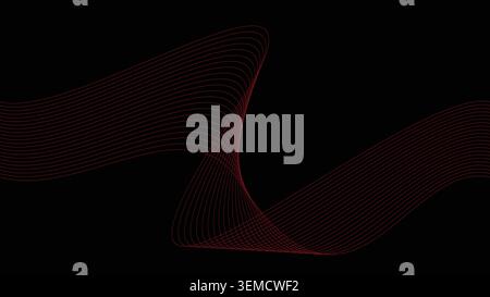 Red and black line background featuring bold red tones, elegant flowing ...