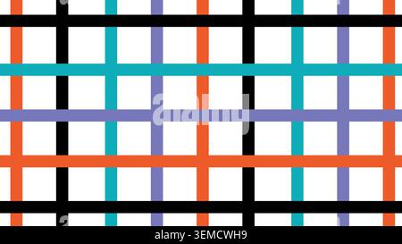 An abstract geometric grid background with intersecting lines in vibrant colors. A minimalist and modern design for your branding and web projects Stock Vector