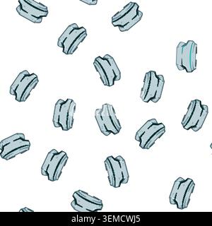 pattern immobilization cervical neck collar cartoon vector Stock Vector