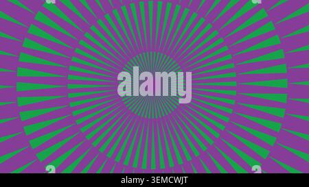 Deep purple background with yellow spiral lines forming a tunnel like motion effect. Ideal for modern posters, digital art, web design, motion graphics, and abstract visual concepts Stock Vector
