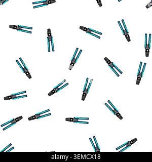pattern work crimper tool cartoon vector Stock Vector