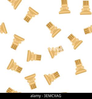 pattern greece column ancient cartoon vector Stock Vector
