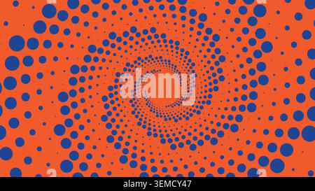 Abstract circular dot spiral background with flowing rhythm and modern visual motion. Ideal for posters, web design, digital art, presentations, motion graphics, and creative concepts Stock Vector