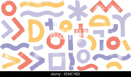 Abstract pastel brush flow on an orange background with soft blue, pink, and purple organic shapes. Ideal for modern posters, social media templates, stationery, and creative branding projects Stock Vector