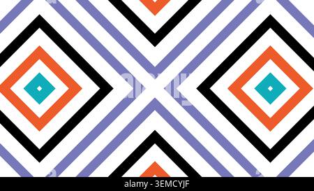 Layered diamond shapes in vibrant colors with abstract geometric balance. Great for posters, covers, and digital prints Stock Vector