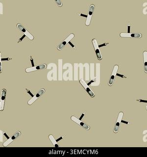 seamless pattern Portable luggage scale measuring baggage weight for travel Stock Vector