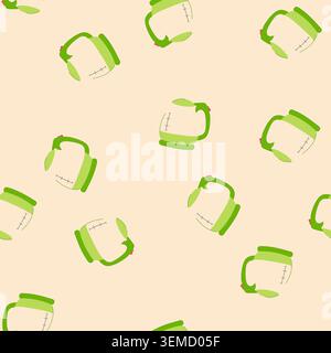 seamless pattern pot teapot electric cartoon vector Stock Vector