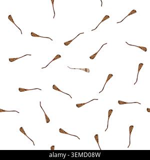 pattern old witch broom cartoon vector Stock Vector