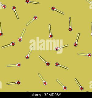 seamless pattern hemeter health bar cartoon vector Stock Vector