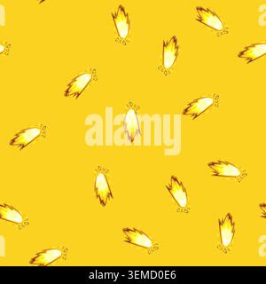 seamless pattern blast gun flash cartoon vector Stock Vector
