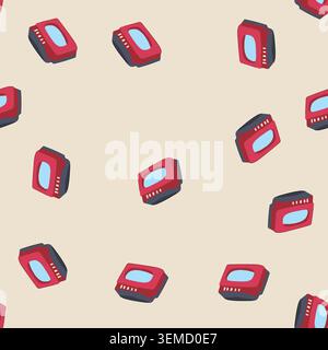 seamless pattern suede shoe cleaning cartoon vector Stock Vector