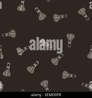 seamless pattern fasteners zipper puller cartoon vector Stock Vector