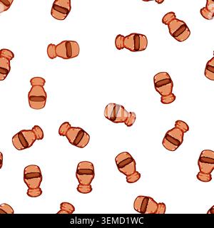 pattern gear ski mask cartoon vector Stock Vector