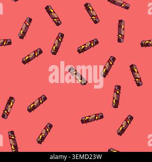 seamless pattern Rocky platform with flowing molten lava Stock Vector