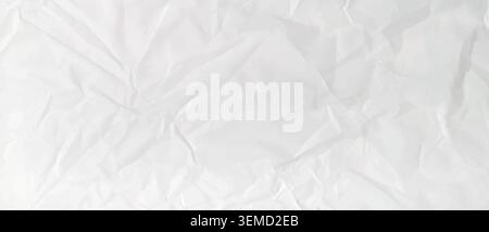 Crumpled grey paper texture. Abstract light bg with wrinkled cardboard teture. Vector illustration horizontal fold crumpled empty white paper template Stock Vector
