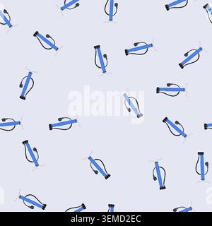 seamless pattern bicycle pump accessory for inflating bike tires Stock Vector