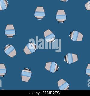 seamless pattern grief urn ashes cartoon vector Stock Vector