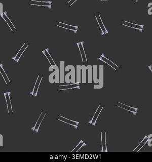 seamless pattern health crutch medical cartoon vector Stock Vector