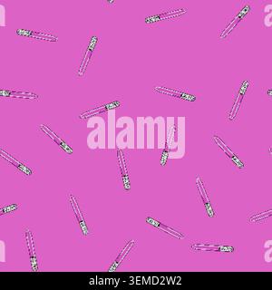 seamless pattern polish nail file cartoon vector Stock Vector
