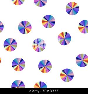 pattern Colorful radial spectrum dividing circular shape design Stock Vector