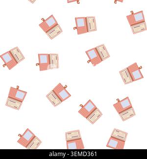 pattern paycheck checkbook cartoon vector Stock Vector