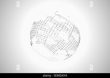 Tech Globe vector background with contemporary visual rhythm for microstock and commercial design projects. Stock Vector