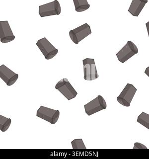 pattern plastic trash bin garbage cartoon vector Stock Vector