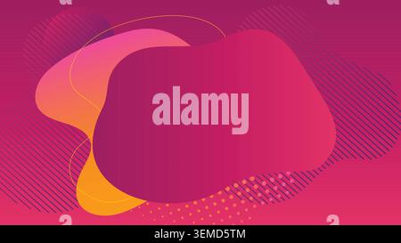 A vibrant neon gradient flow background with dynamic shapes and smooth curves, perfect for modern design projects, digital banners, and energetic visuals Stock Vector