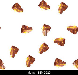 pattern basalt lava platform cartoon vector Stock Vector