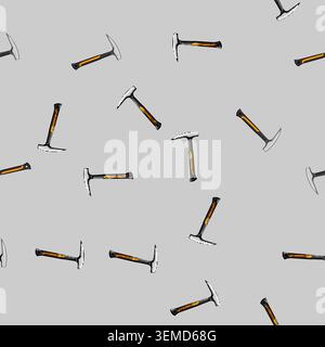 seamless pattern craftsmanship masons hammer cartoon vector Stock Vector