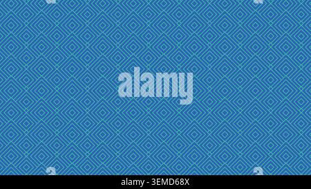 Blue diamond grid pattern with repeating geometric shapes, ideal for modern wallpaper, textiles, and stylish digital art Stock Vector